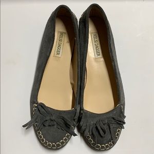 Kelsi Dagger Anastasia baller flat 6 gray suede